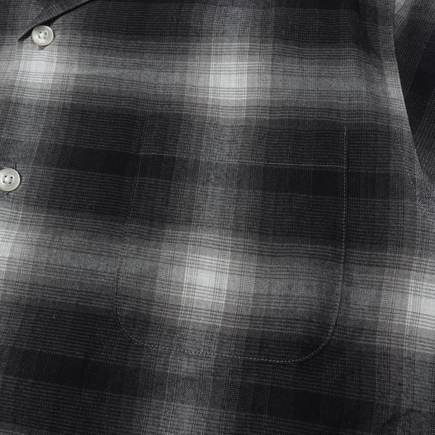 25SS オンブレチェック オープンカラー レーヨン 半袖シャツ(OMBRAY CHECK OPEN COLLAR SHIRT S/S)