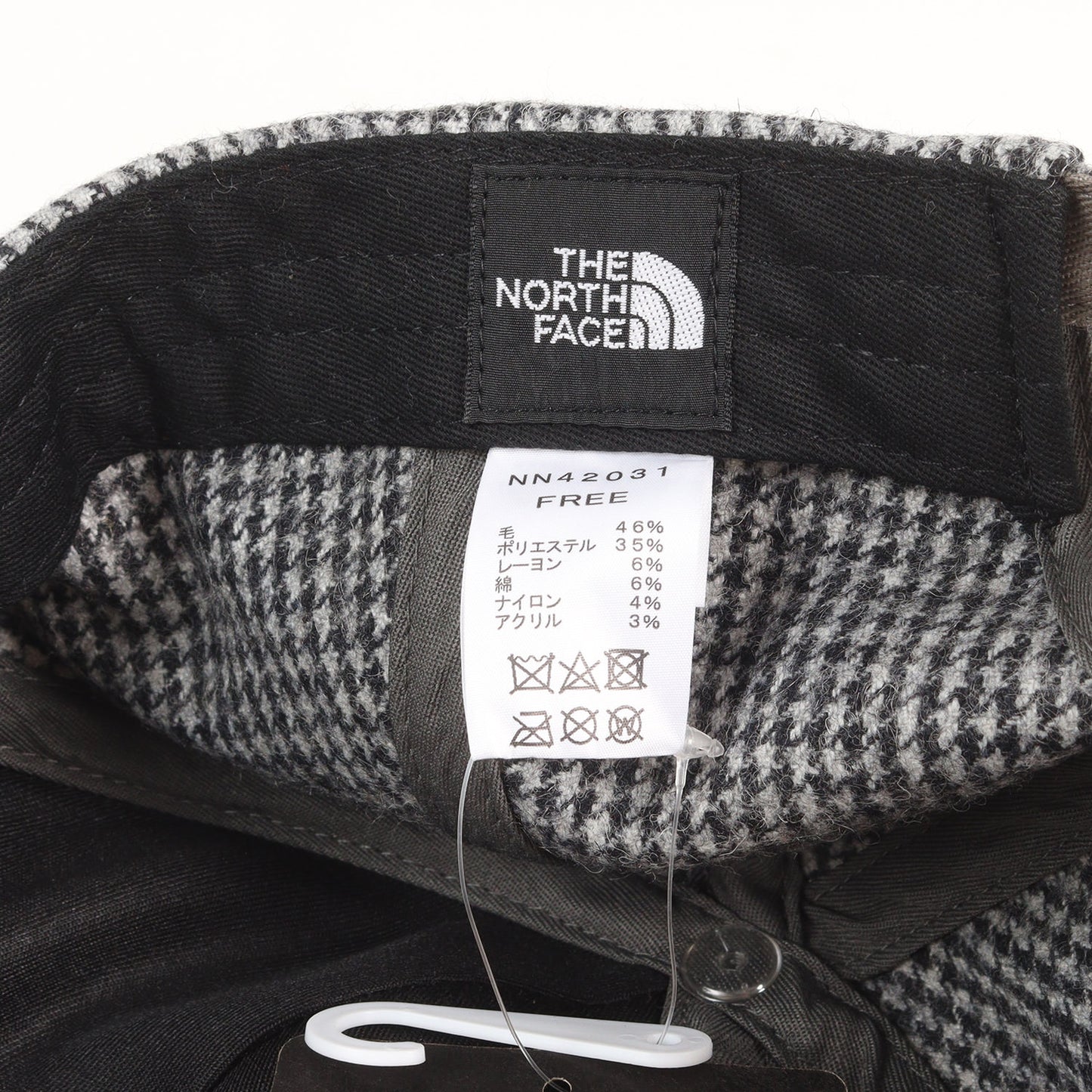 Fロゴ 千鳥格子 ウール 6パネルキャップ (TNF Logo Flannel Cap)