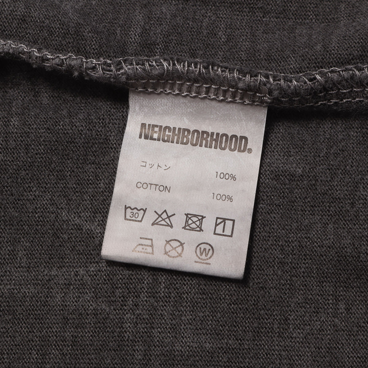 24AW ピグメントダイ加工 フロッキープリント Tシャツ(NH.TEE SS-18)