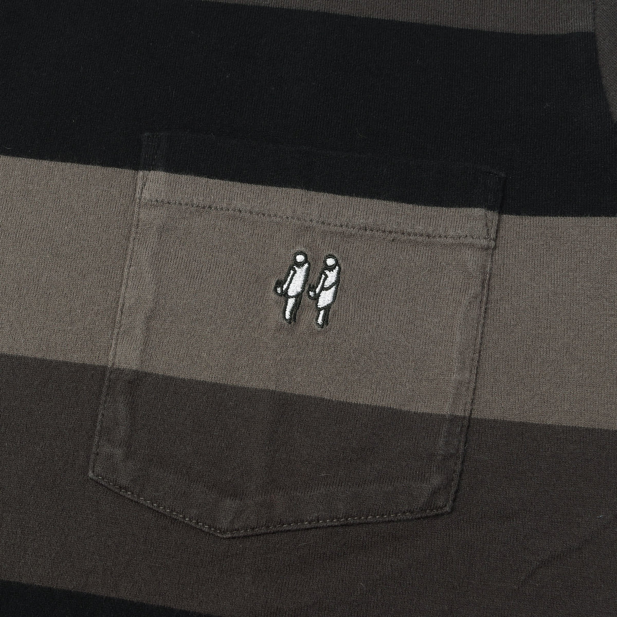 ボーダー クルーネック ポケット Tシャツ
