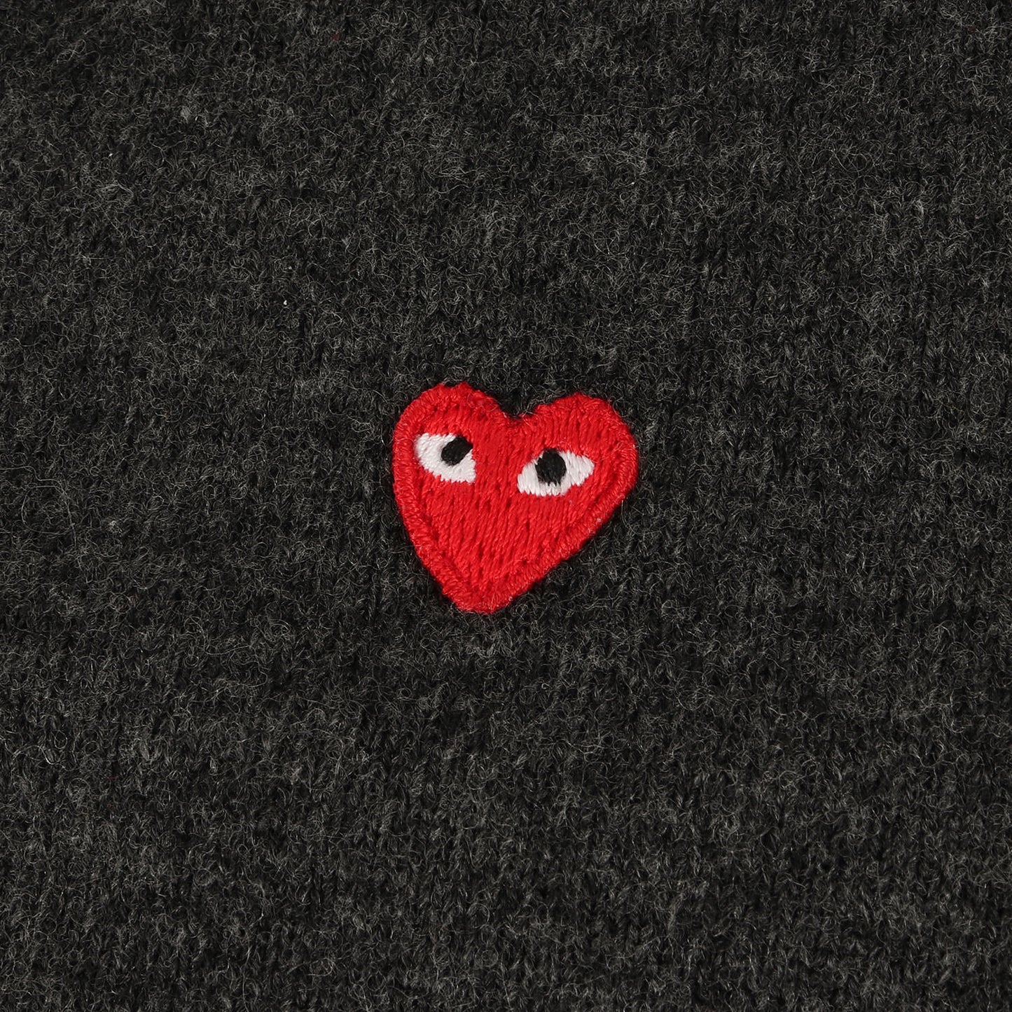 ワンポイント刺繍 ウールニット カーディガン