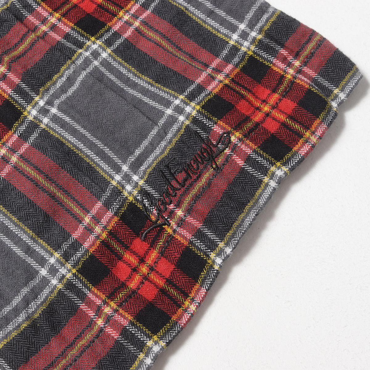 復刻モデル 裾ライン シャーリング オープンカラー チェック 半袖シャツ(EDGE LINE CHECK S/S SHIRT)