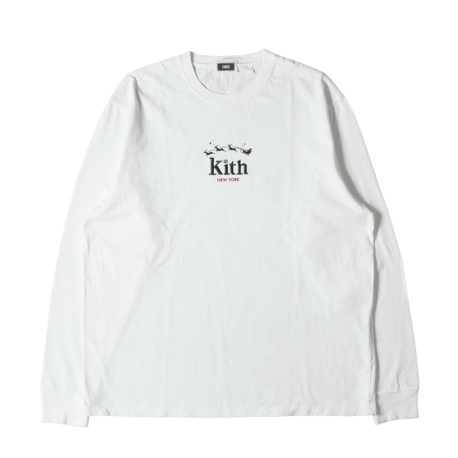 KITH ホワイト ロングスリーブ Tシャツ M KITH / モノグラム メッシュ