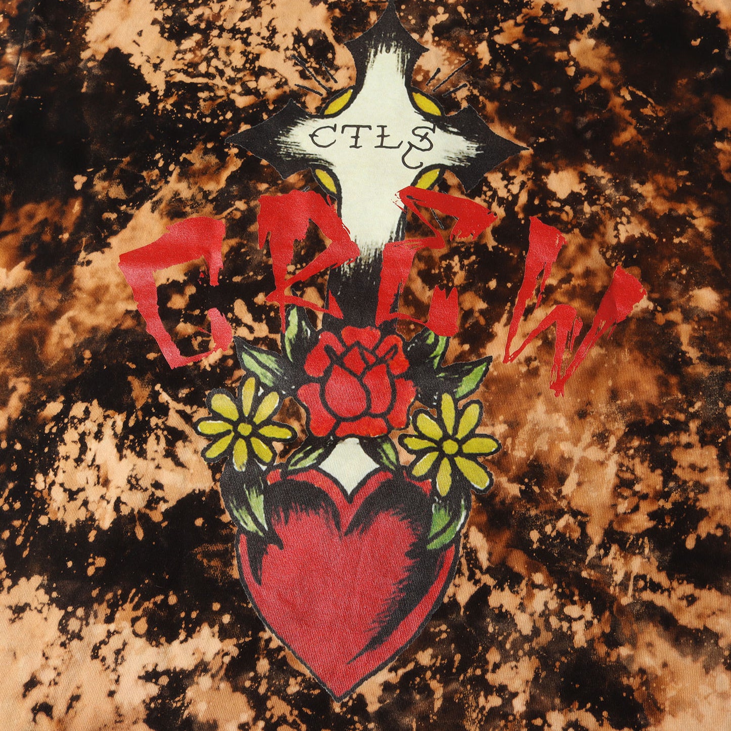 Ed Hardy リメイク ブリーチ加工 オーバーサイズ ヘビー Tシャツ