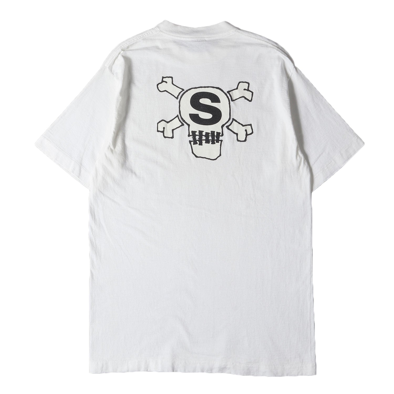 STUSSY (ステューシー) 80s OLD STUSSY 黒タグ スカルボーン Tシャツ 