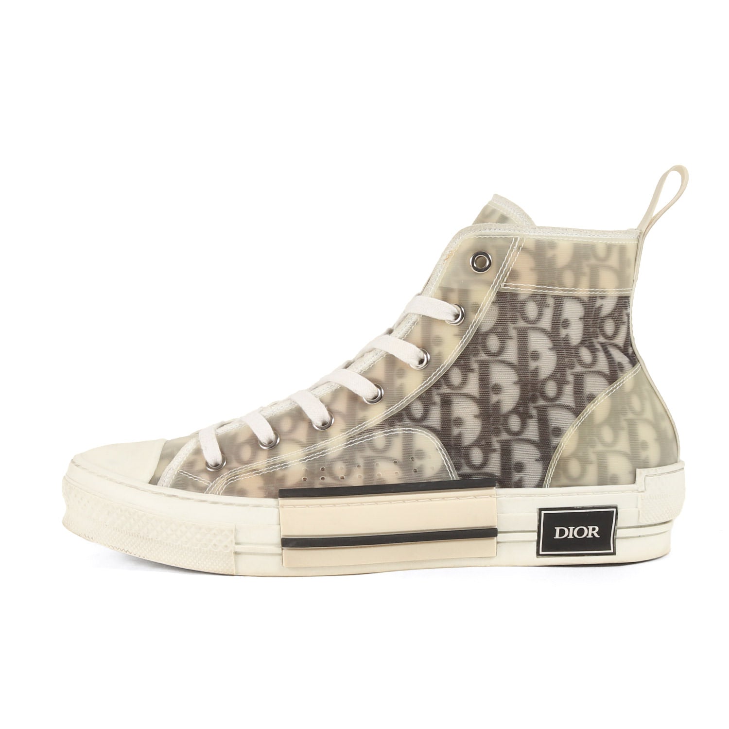 Dior (ディオール) B23 オブリーク ハイトップ スニーカー