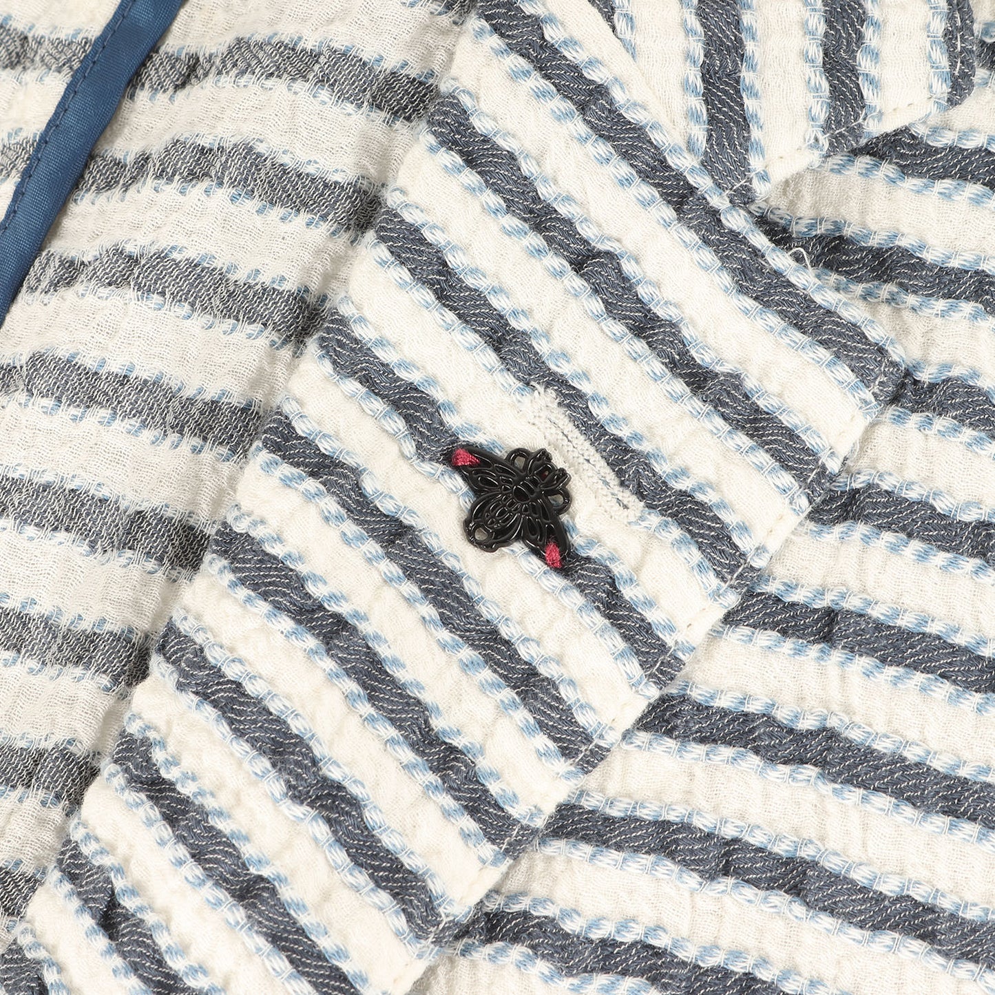 ×GIOLICA ボーダー サマーツイード 2つボタン テーラードジャケット