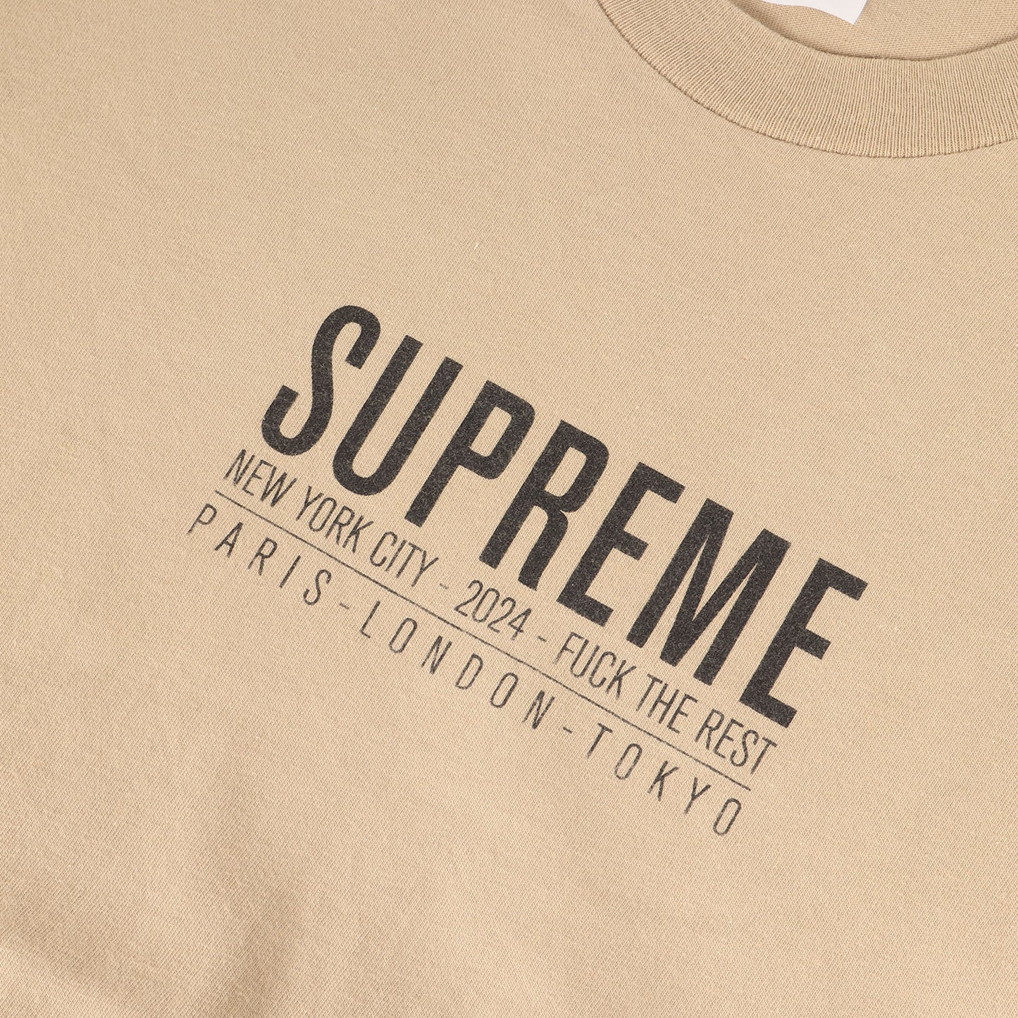 24SS ブランドロゴ クルーネック Tシャツ(Paris Tee)