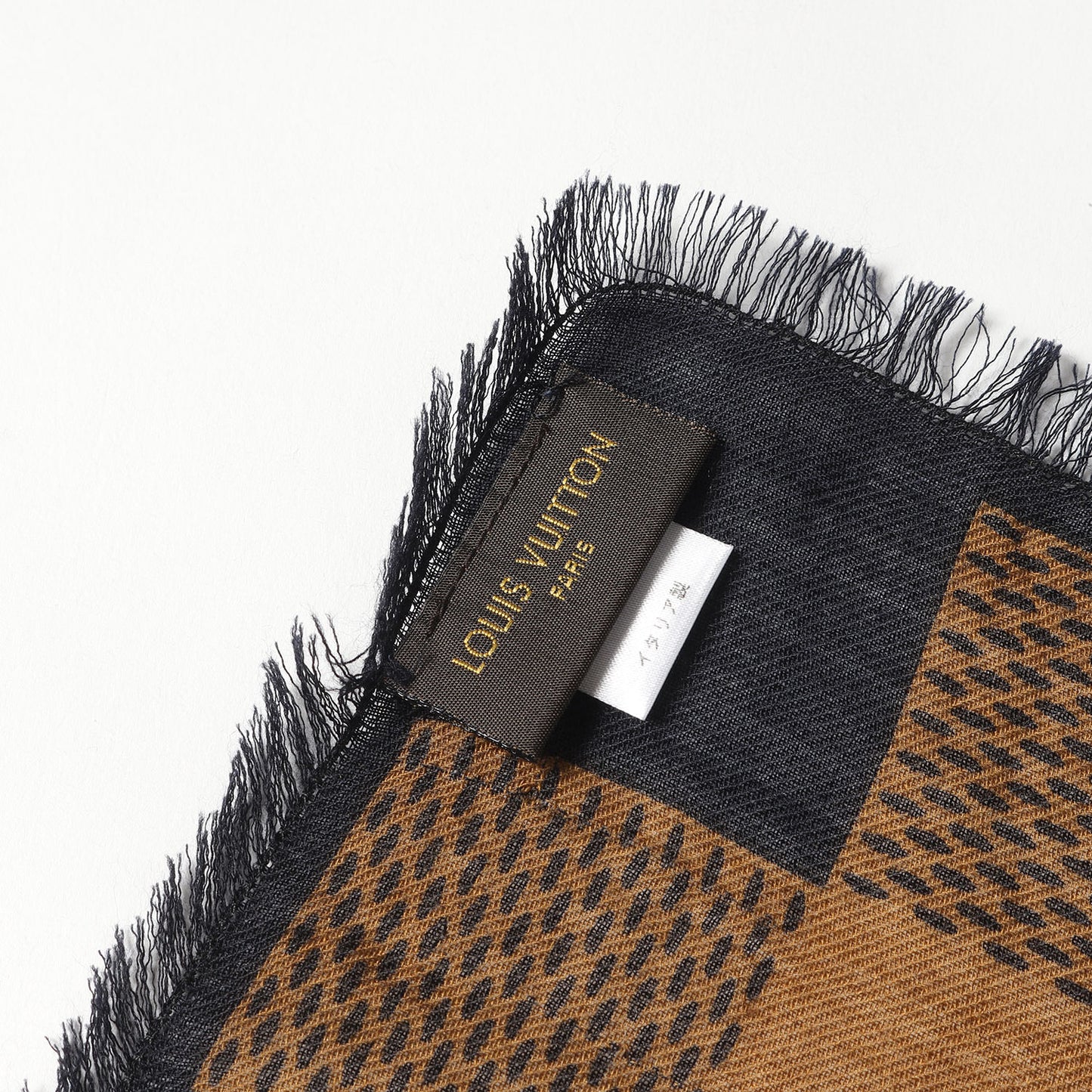 マサイ チェック ウール/シルク 大判ストール