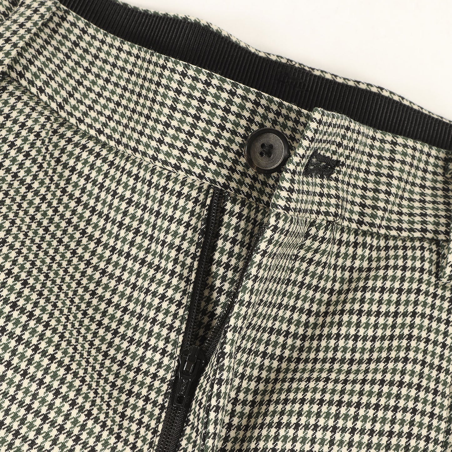 千鳥格子 ウール 1タック イージー スラックスパンツ