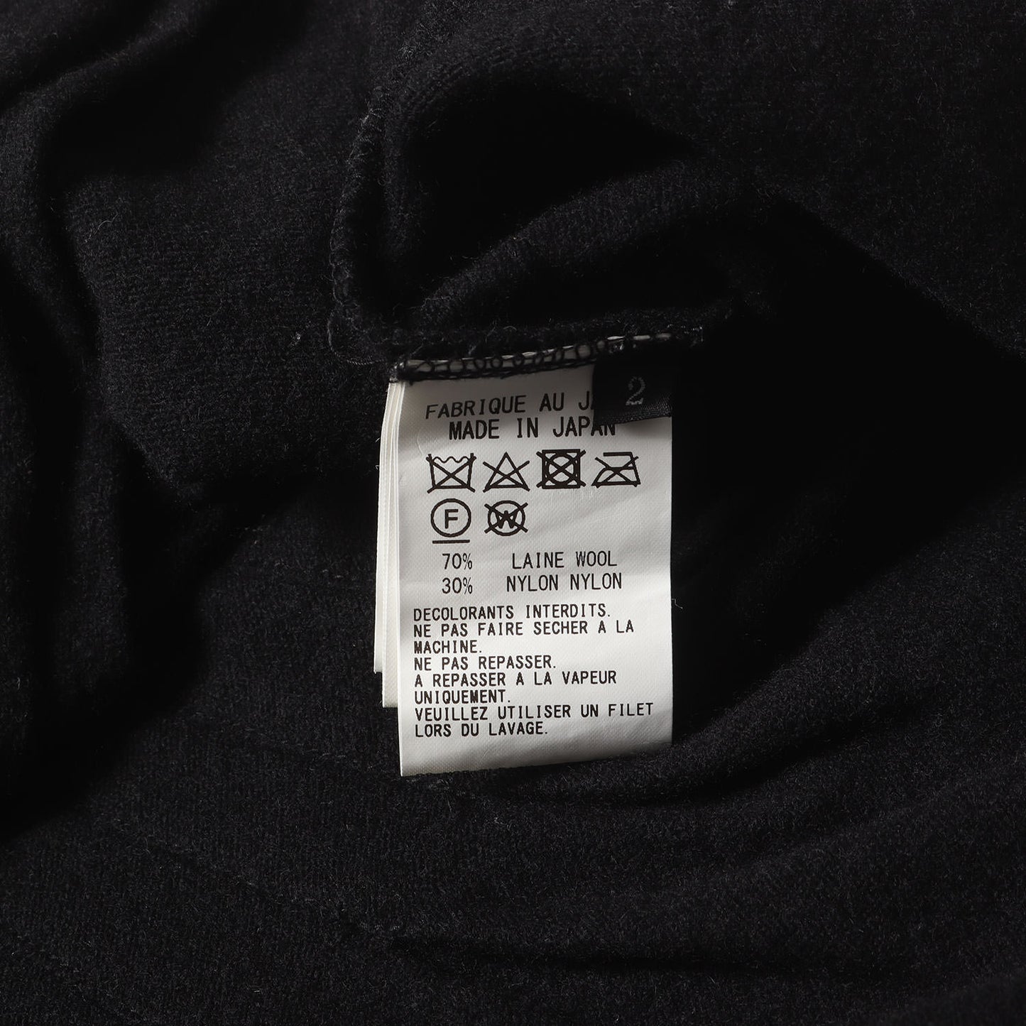 Y's チャイナボタン アシンメトリー ウールニット