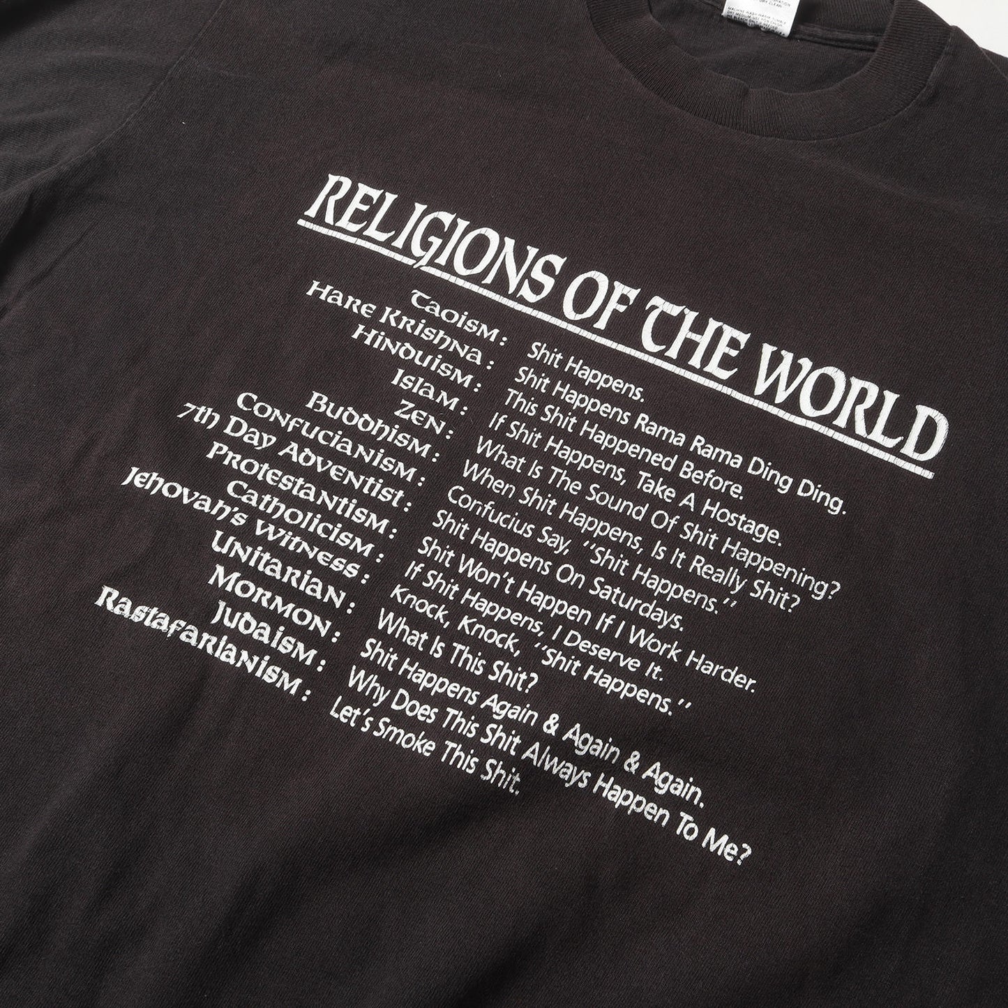 90s RELIGIONS OF THE WORLD 世界宗教 Tシャツ / USA製 FRUIT OF THE LOOM