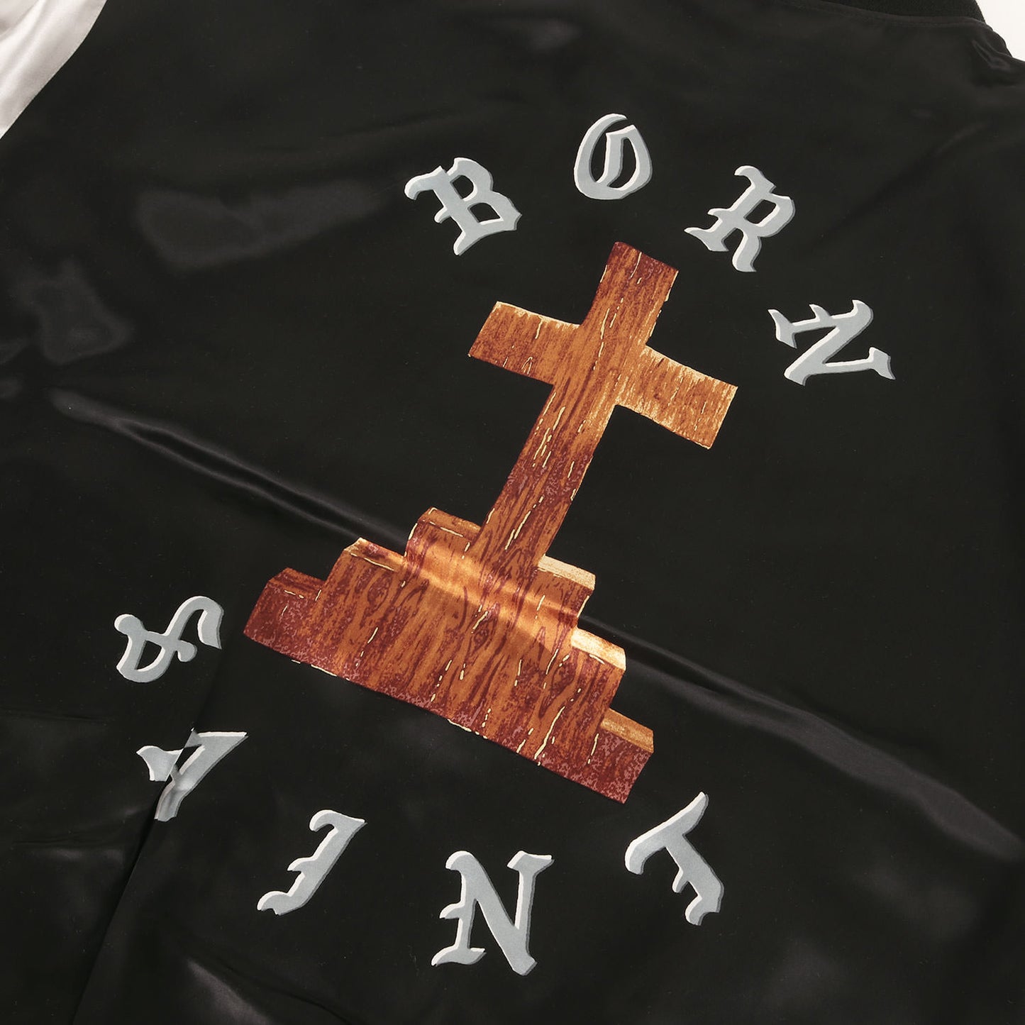 24SS ×BORN X RAISED サテン スタジャン(BR_SATIN JACKET)