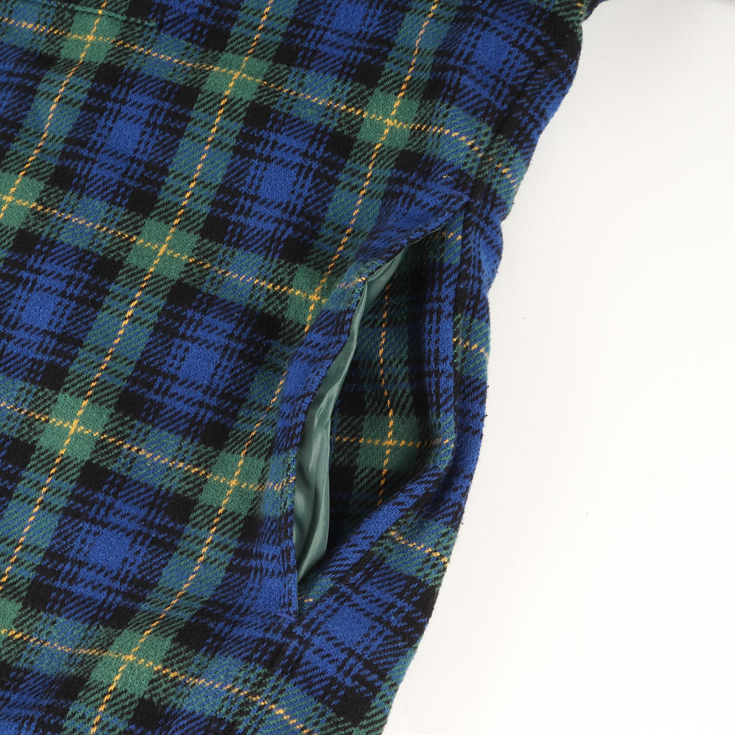 23AW フード付き 裏地キルティング チェック ネルシャツ(Tartan Flannel Hooded Shirt)