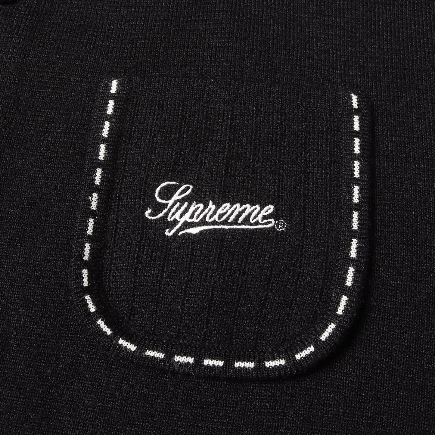 22AW コントラストステッチ ニット ジャケット(Contrast Stitch Button Up Sweater)