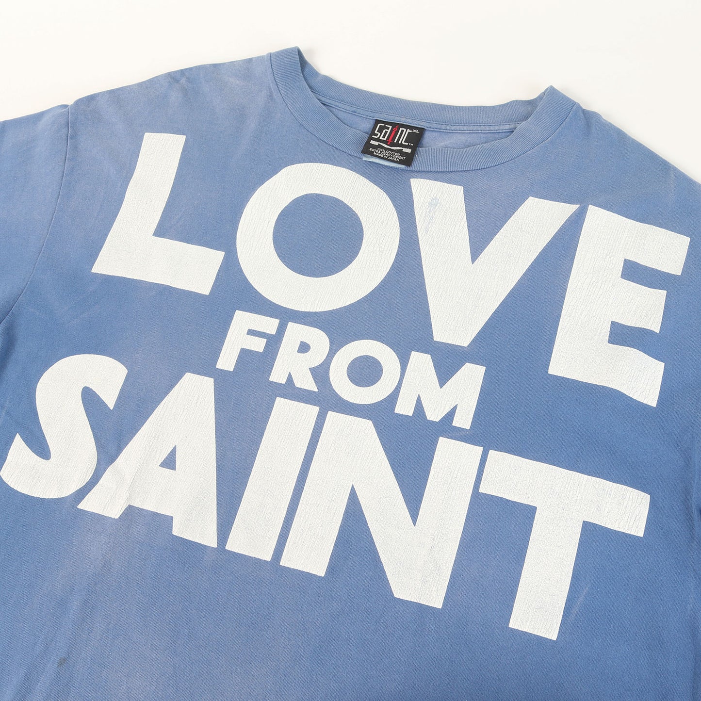 22SS ヴィンテージ加工 メッセージロゴ Tシャツ(SS TEE LOVE FROM SAINT)