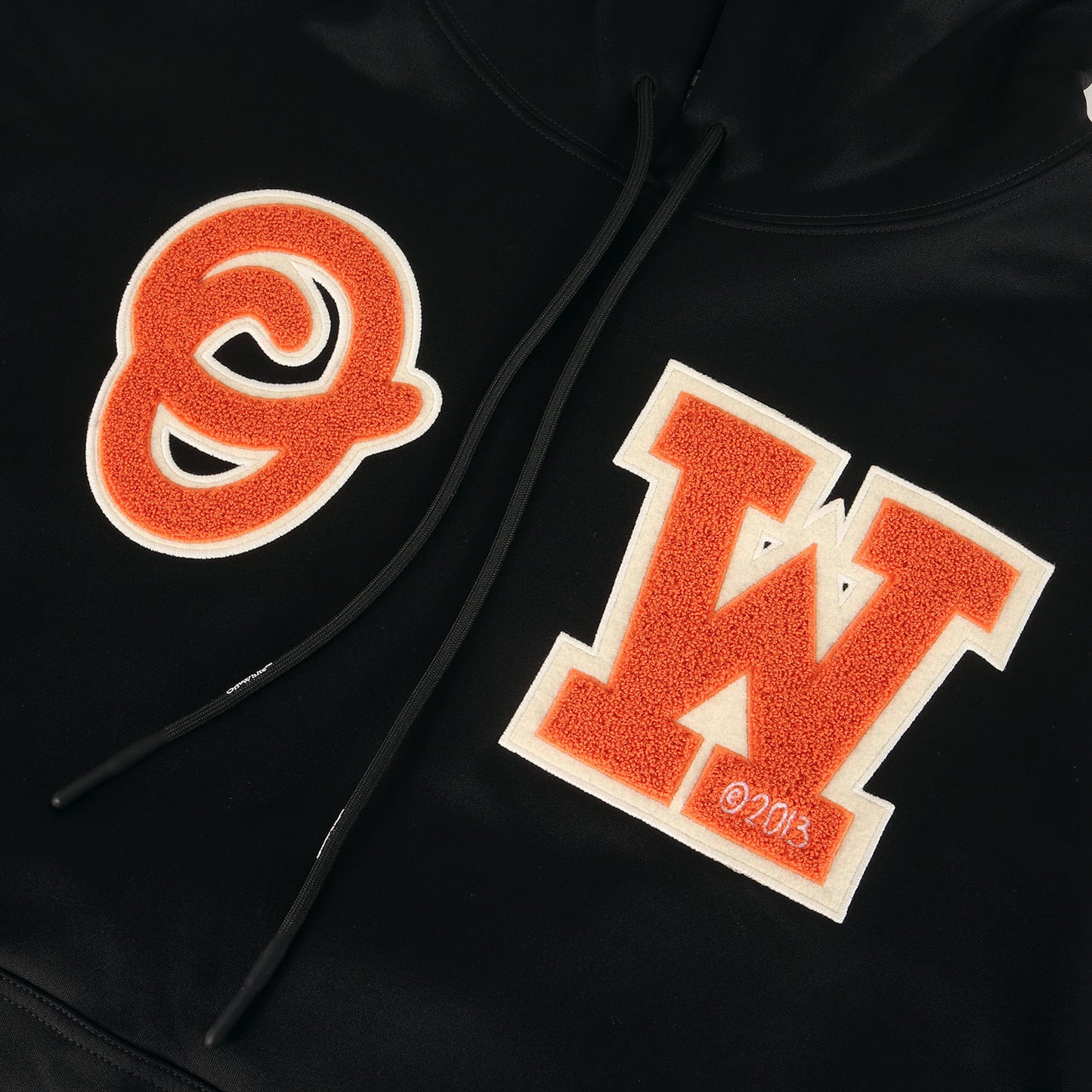 22AW OWパッチ ジャージ プルオーバーパーカー(OW Patch Slim Hoodie Logo patch pullover hoodie)