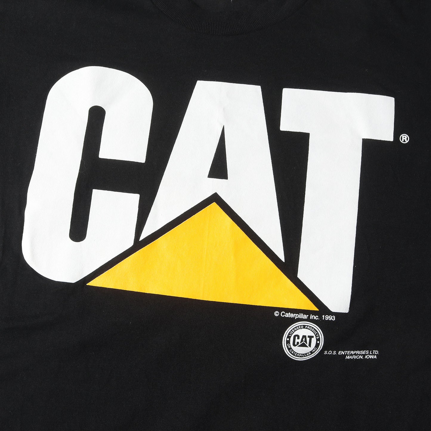 90s Caterpillar キャタピラー ロゴマーク プリント Tシャツ USA製