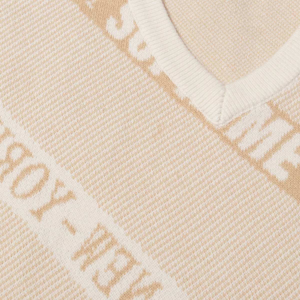 22SS ストライプロゴ Vネック ニットベスト (Stripe Sweater Vest)