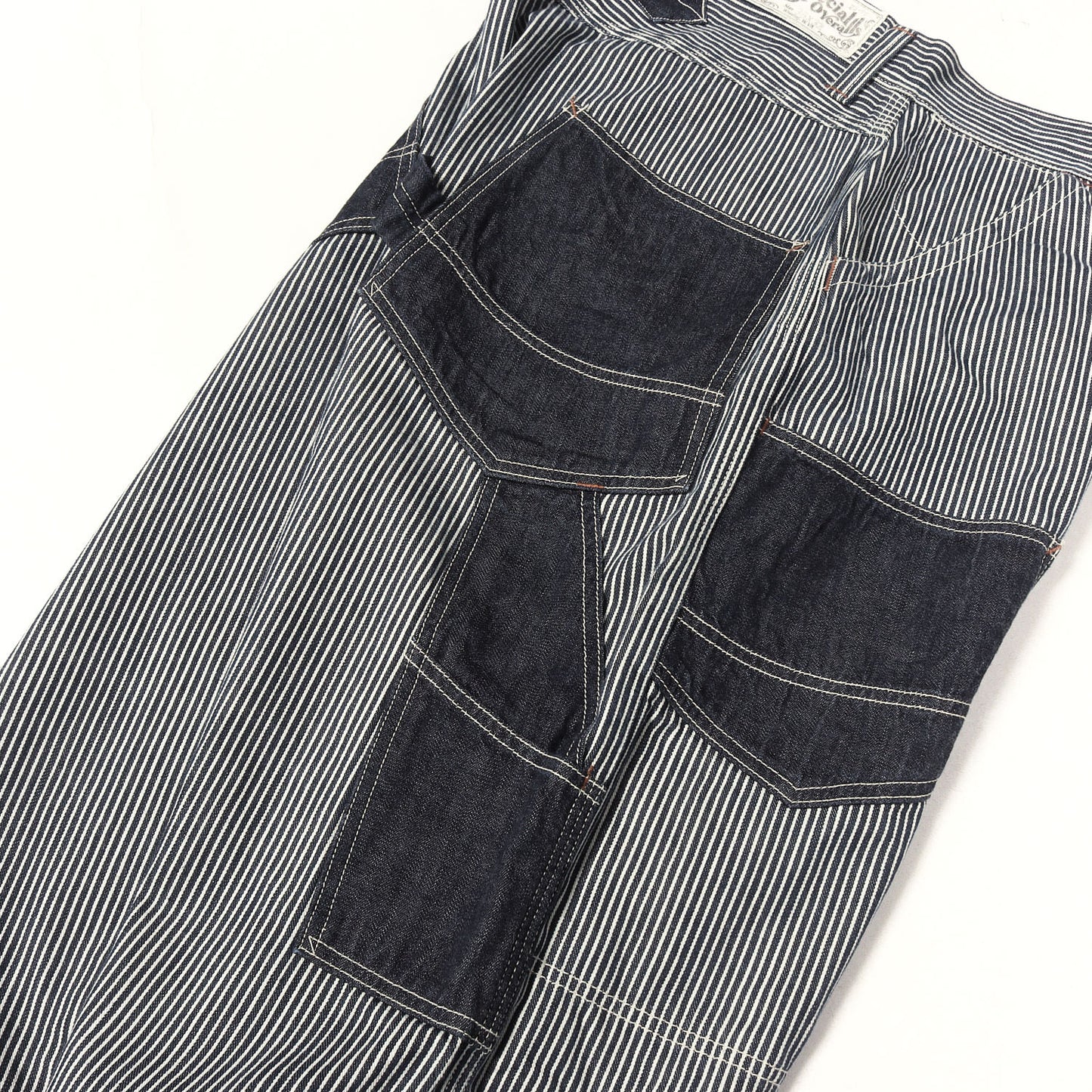 デリックマン ヒッコリーデニム ダブルニー ワークパンツ (UNION SPECIAL OVERALLS DERRICKMAN HICKORY)