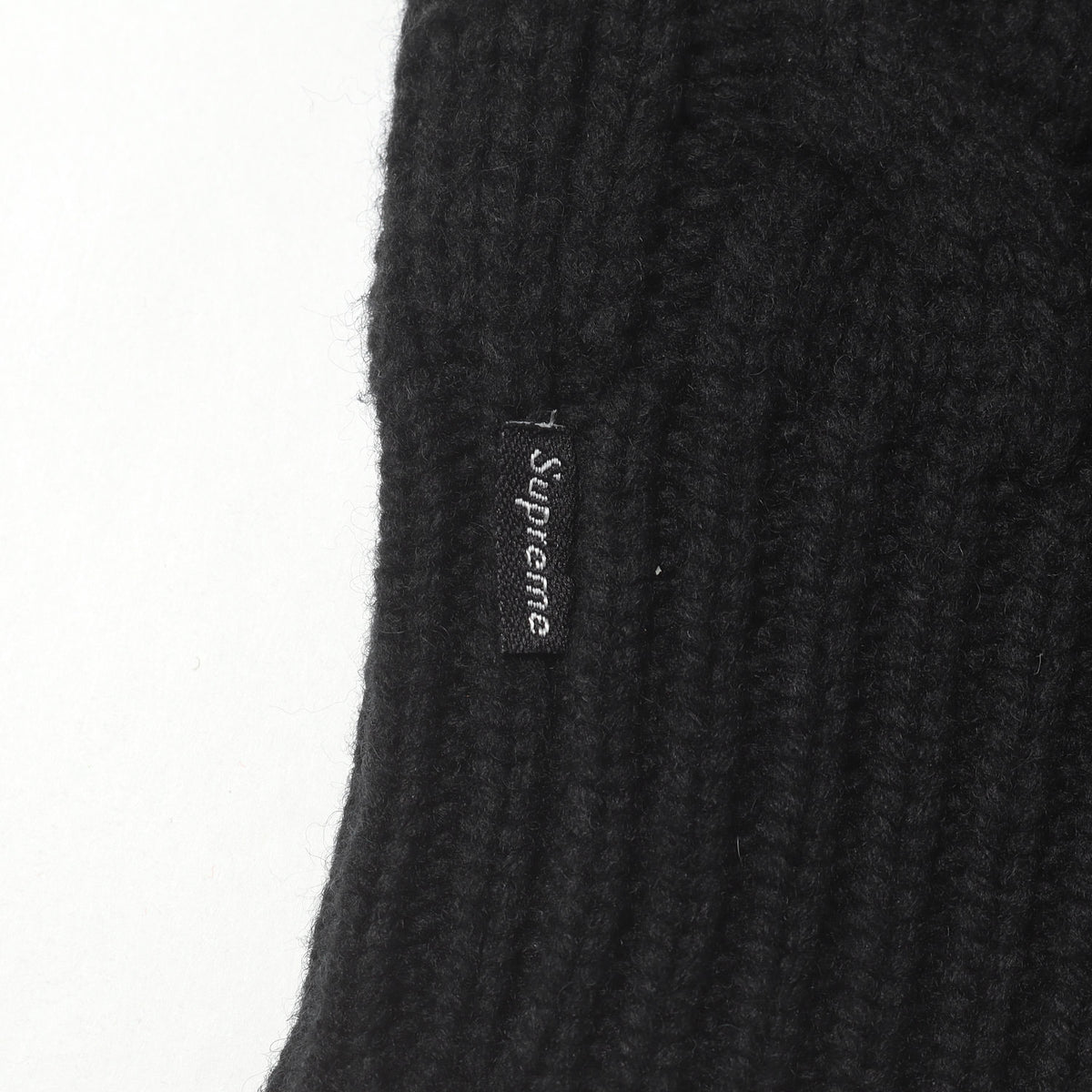 23AW ビッグロゴ ケーブル編み ウールニット セーター(Appliqu Cable Knit Sweater)