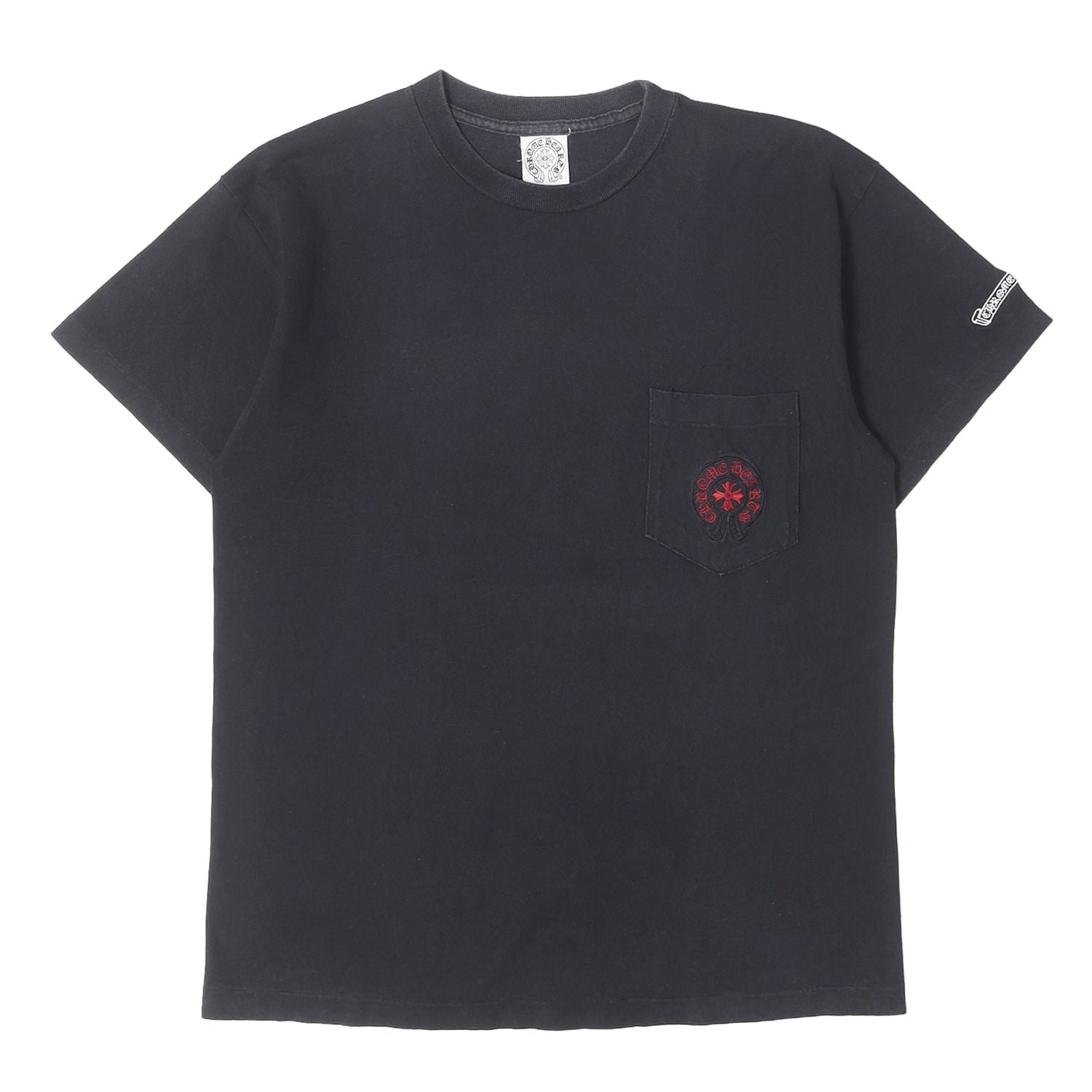 HEARTS CHROME 中古 ポケットTシャツ 黒T クロムハーツ HEARTS 古着