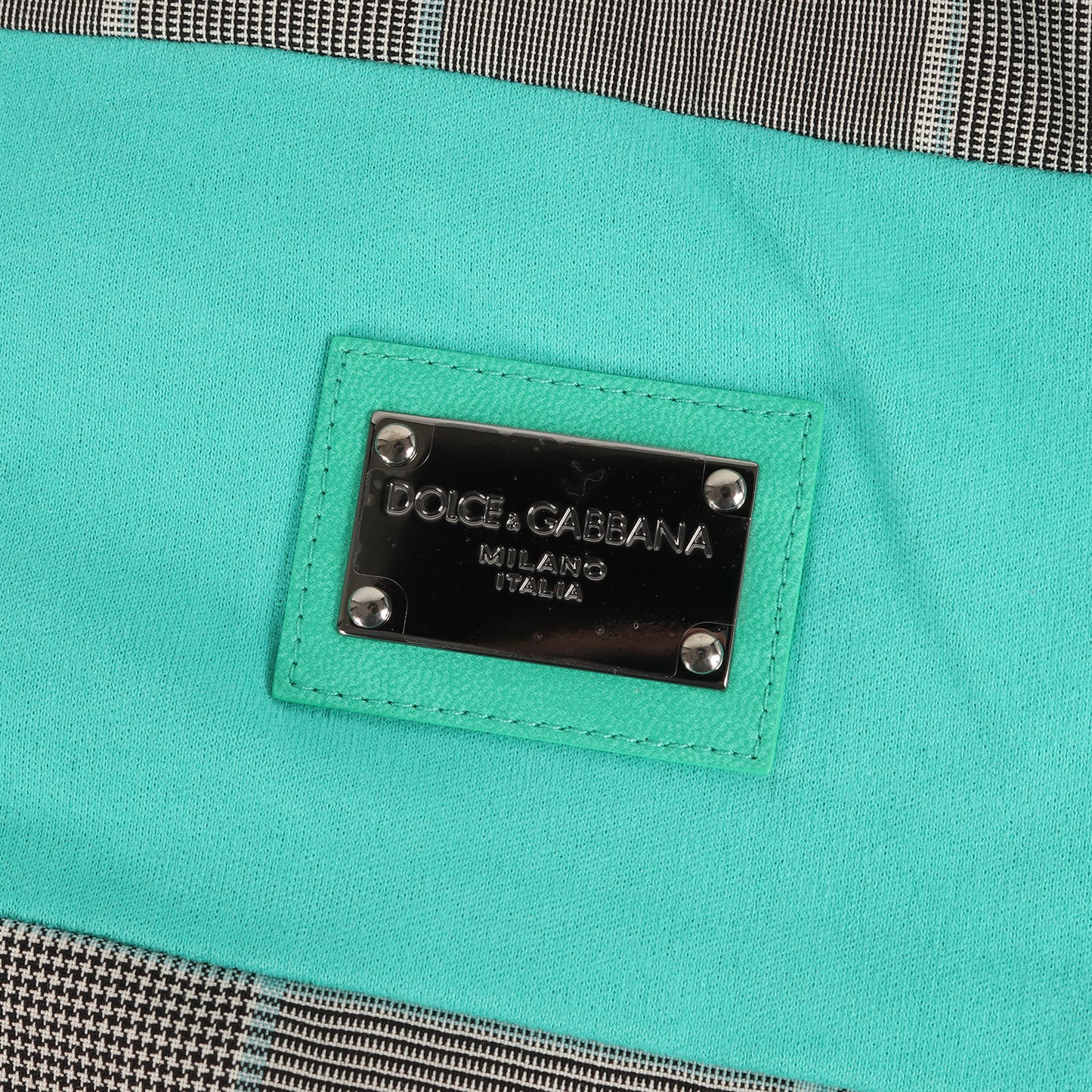 23SS ロゴプレート付き チェック ハイネック トラック ジャケット (G9ZR5T GF581A) / ジャージ サイドライン