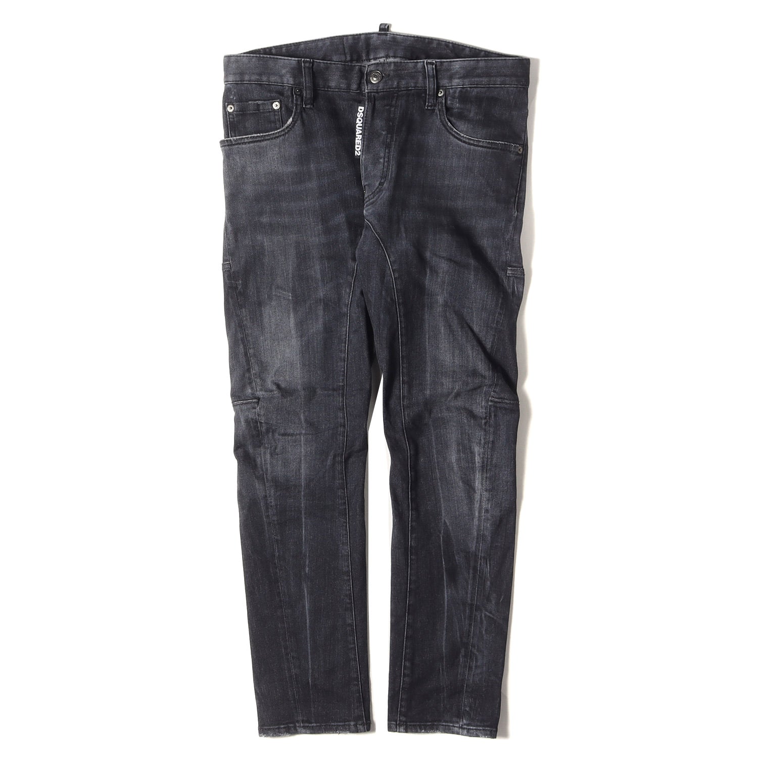 DSQUARED2 (ディースクエアード) 20SS ヴィンテージ加工 ストレッチ バイカー デニム パンツ (TIDY BIKER JEAN  S71LB0750) / ブラック ジーンズ - ブランド古着の通販・買取 | BEEGLE by Boo-Bee