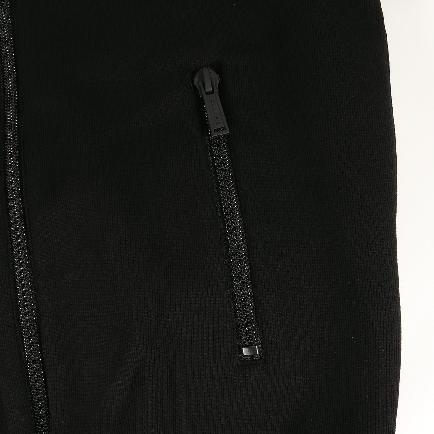 22AW × Zlatan Ibrahimovic ナイロンスリーブ 切替 ダブルジップ ストレッチ ボンディングスウェット ジャージー パーカー (IBRA Hoodie S78HG0024 S23326) / イブラヒモビッチ フーディー Black on Black