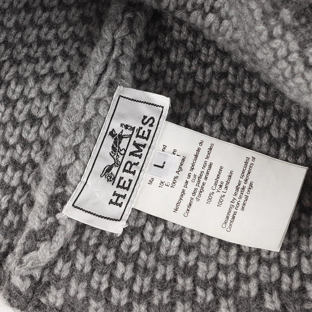 ジオメトリック ジャガード カシミヤ ニット キャップ / MADE IN SCOTLAND