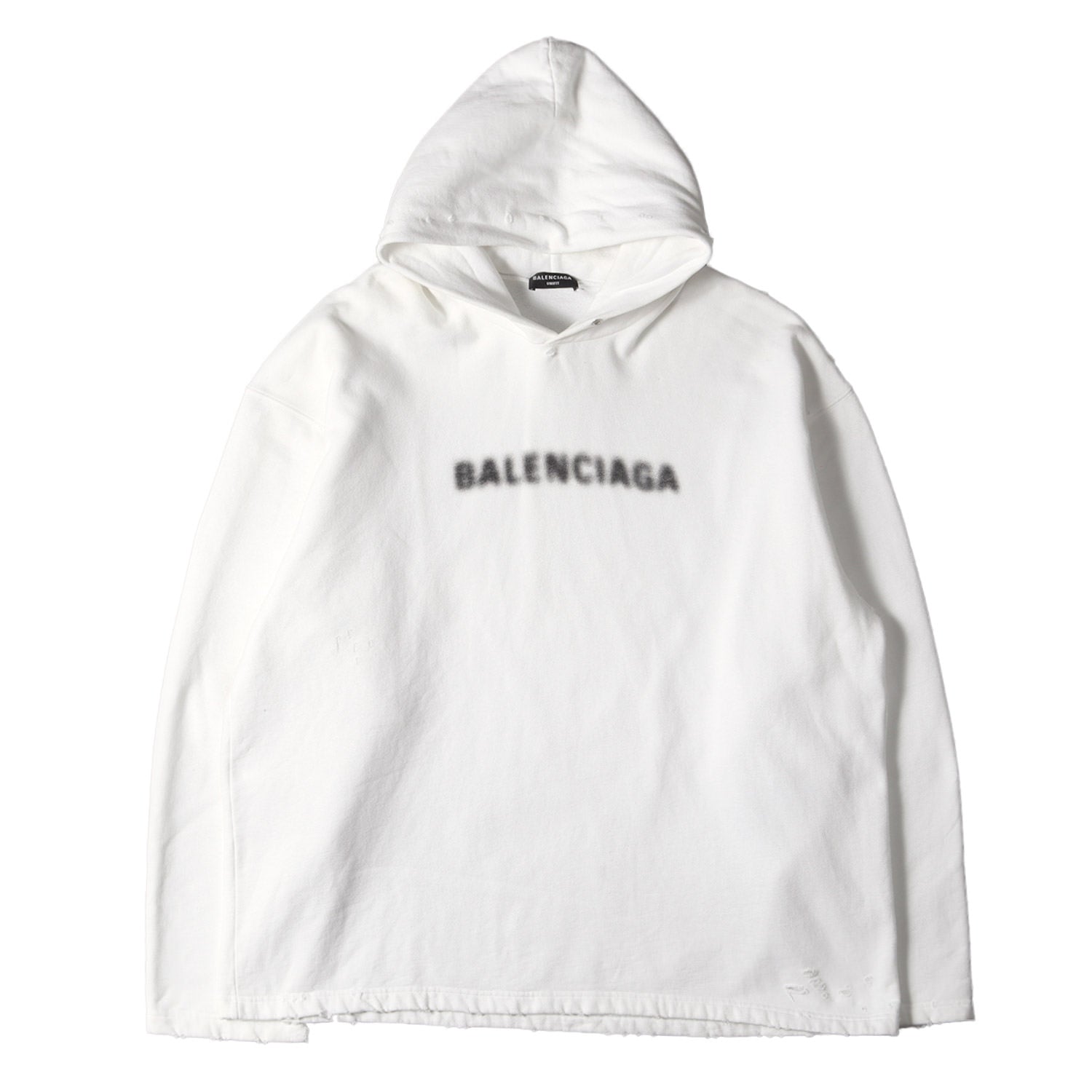 BALENCIAGA (バレンシアガ) 21AW ダメージ加工 ピクセルロゴ ビッグ BALENCIAGA (バレンシアガ) 21AW ダメージ加工 ピクセルロゴ ビッグ