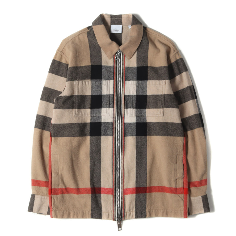 BURBERRY (バーバリー) 近年モデル ノバチェック ウールコットン フランネル ダブルジップ シャツ ブルゾン (HAGUE 8050135)  / ジャケット 定番 ベーシック ラグカジ ラグジュアリー – ブランド古着の通販・買取 | BEEGLE by Boo-Bee