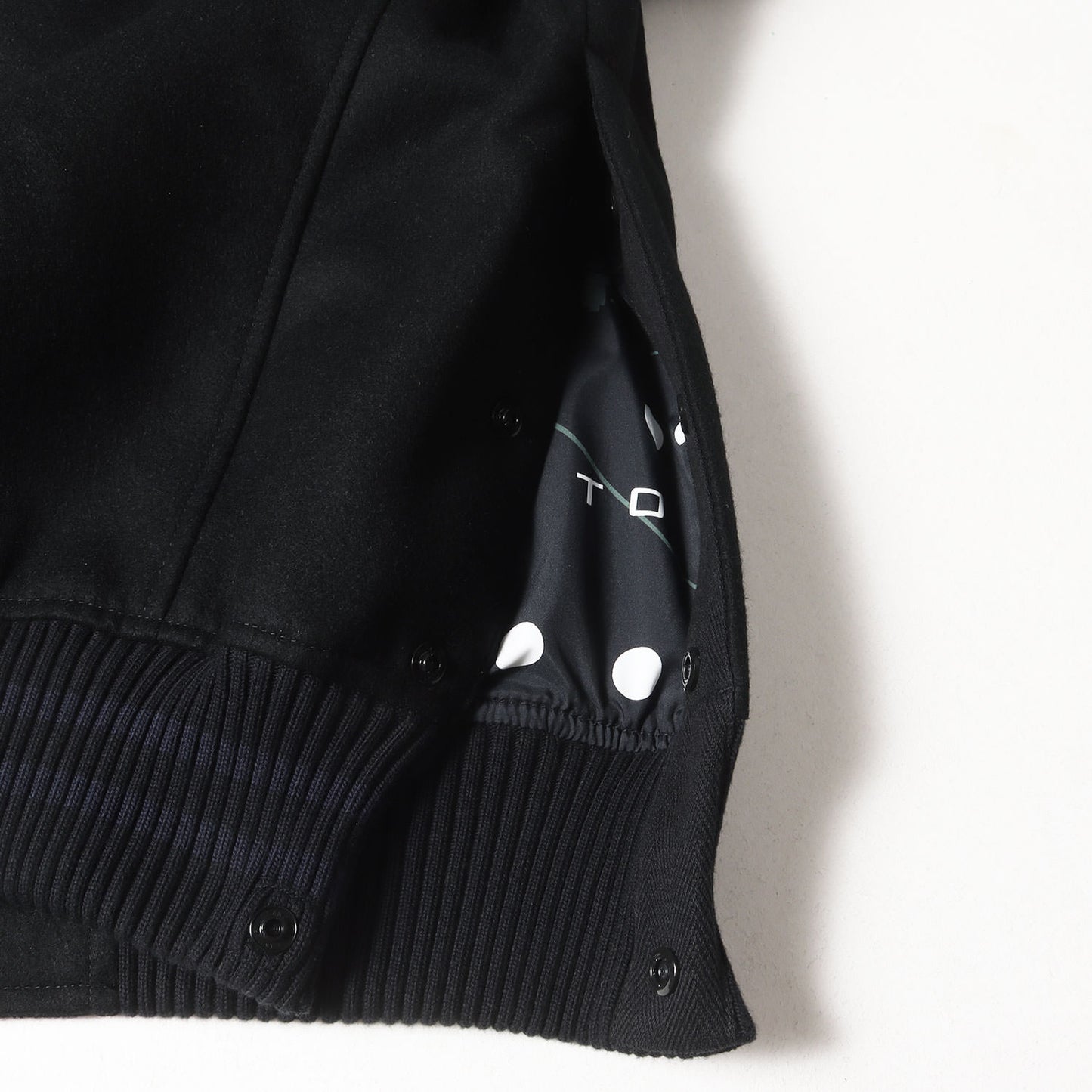 23AW Sロゴ ワッペン レザー メルトン スタジャン (INTERSTELLAR Blouson 23-03130M) / インターステラー バーシティ ブルゾン ジャケット