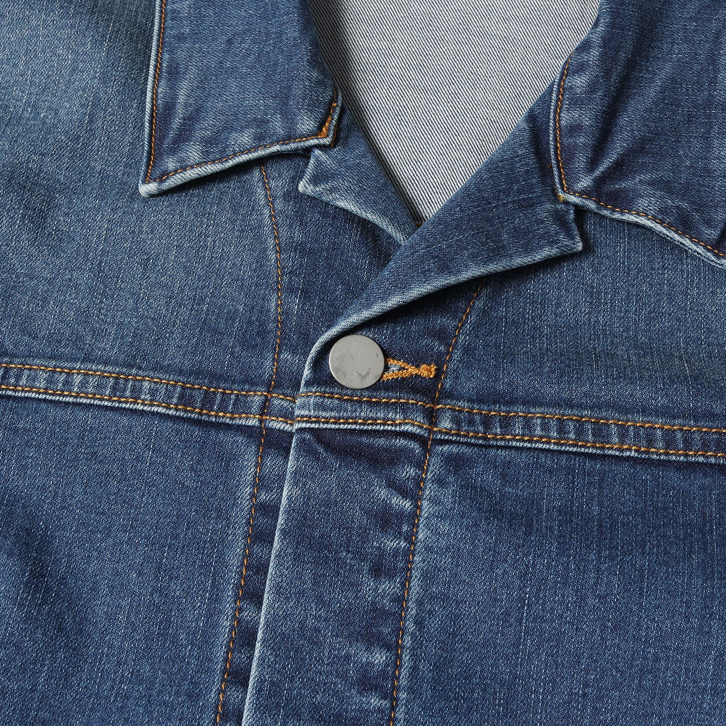 23SS フライフロント ストレッチ デニム トラッカー ジャケット (SUPIMA CO STRETCH DENIM DENIM JACKET AB31-061)