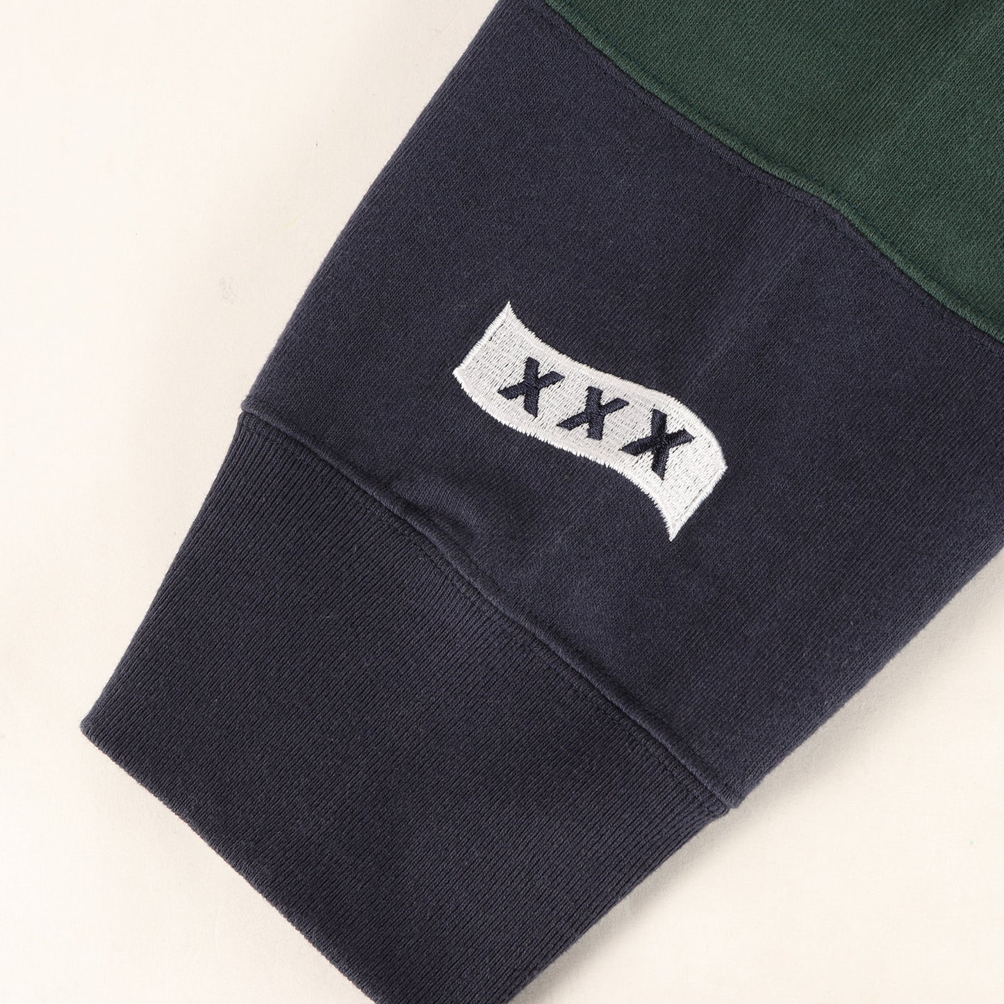 ×GOD SELECTION XXX ブランドロゴ刺繍 ボーダー ラガーシャツ (WDS-XXX-21A-06)