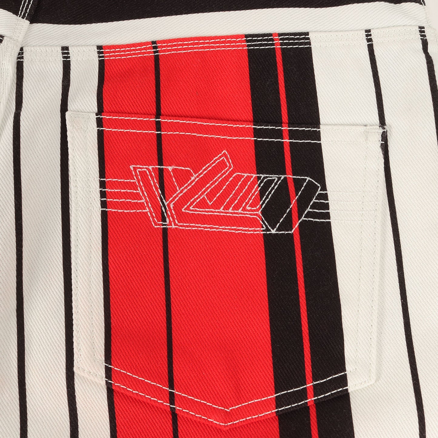 21SS マルチ ストライプ デニムパンツ