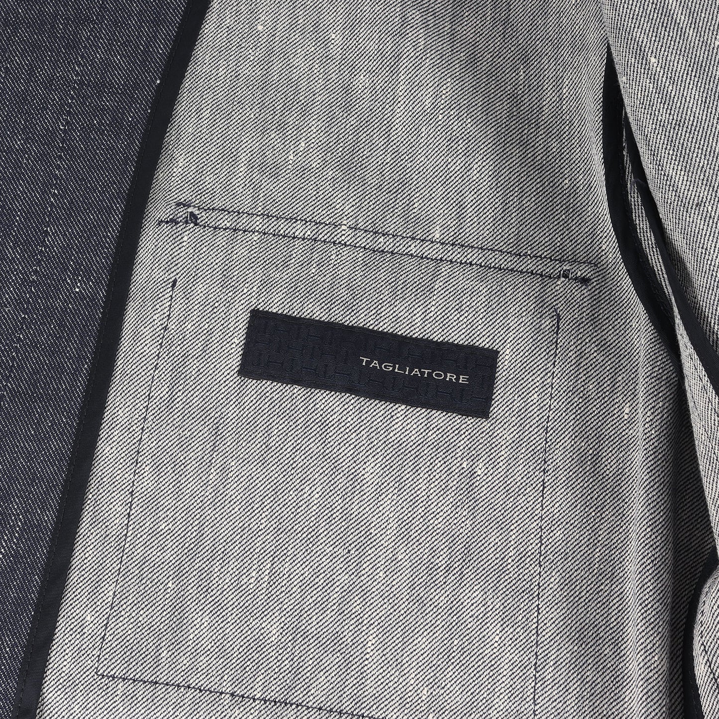 リネン/コットン ストレッチ デニム シャツ ジャケット