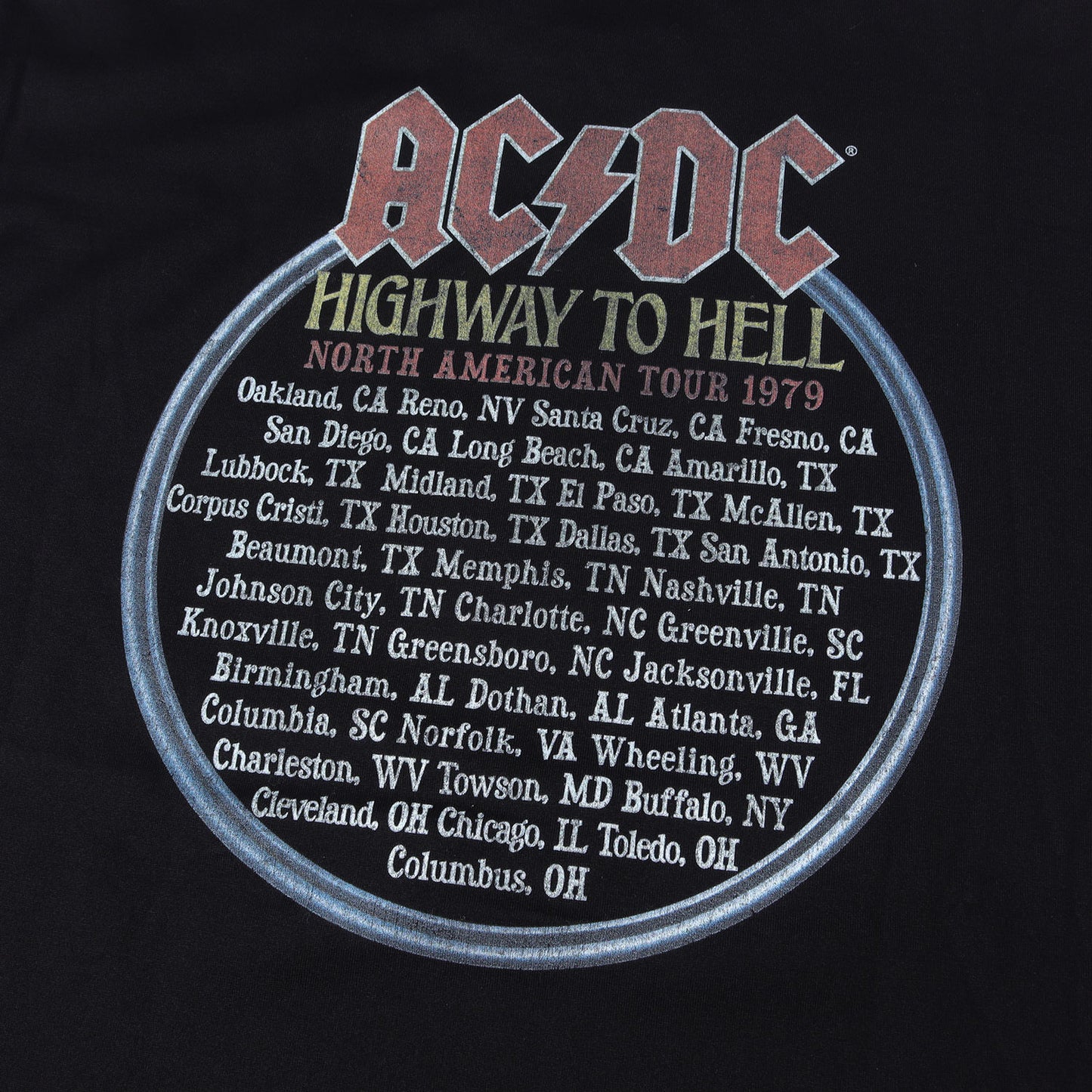 25SS ×AC/DC 両面プリント ツアー Tシャツ (WO-T904)