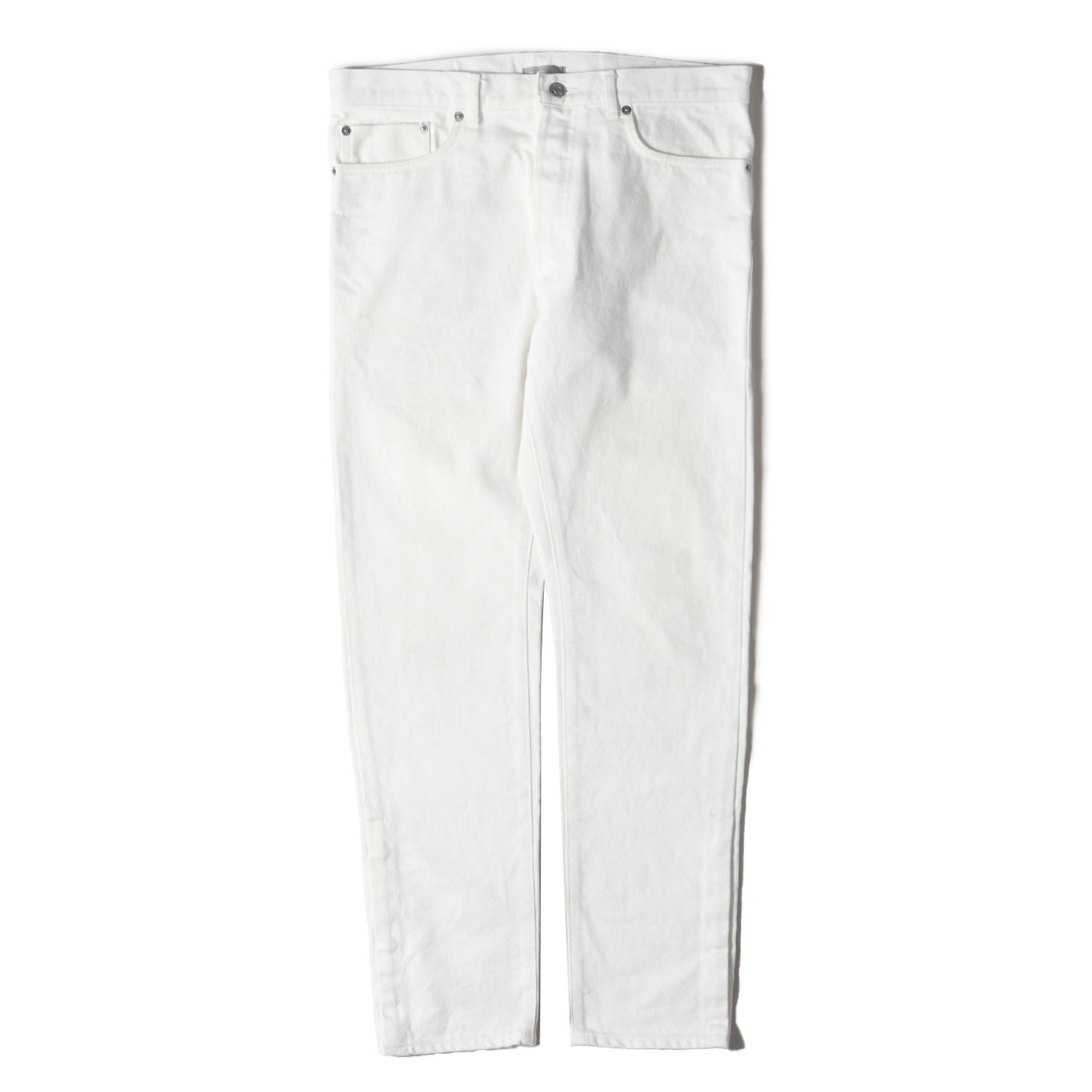 21AW ×Sacai コラボロゴワッペン 裾スナップボタン ホワイト スリム