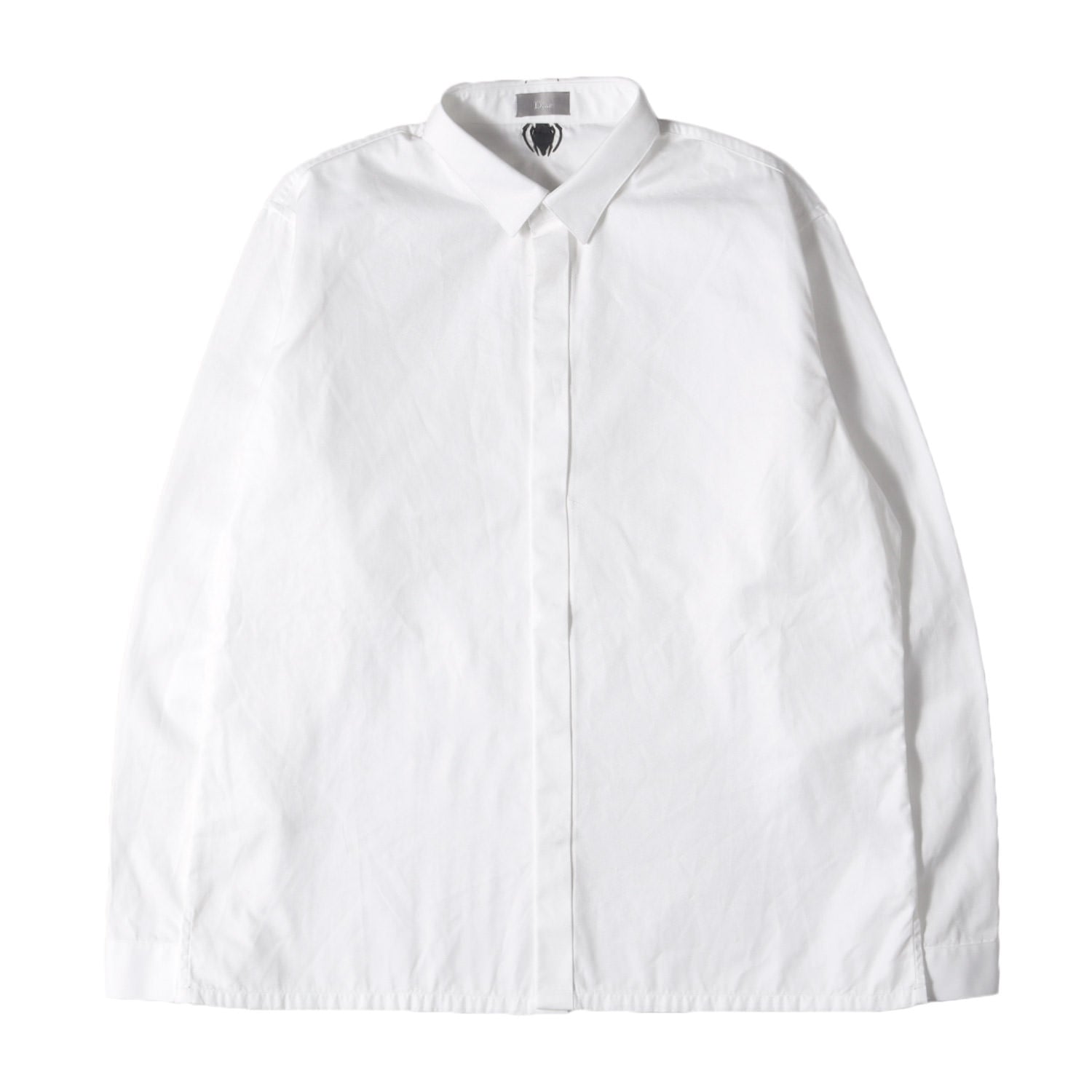 Dior Homme 比翼ドレスシャツ Bee 刺繍 比翼ボタン ドレスシャツ - ブランド古着の通販・買取