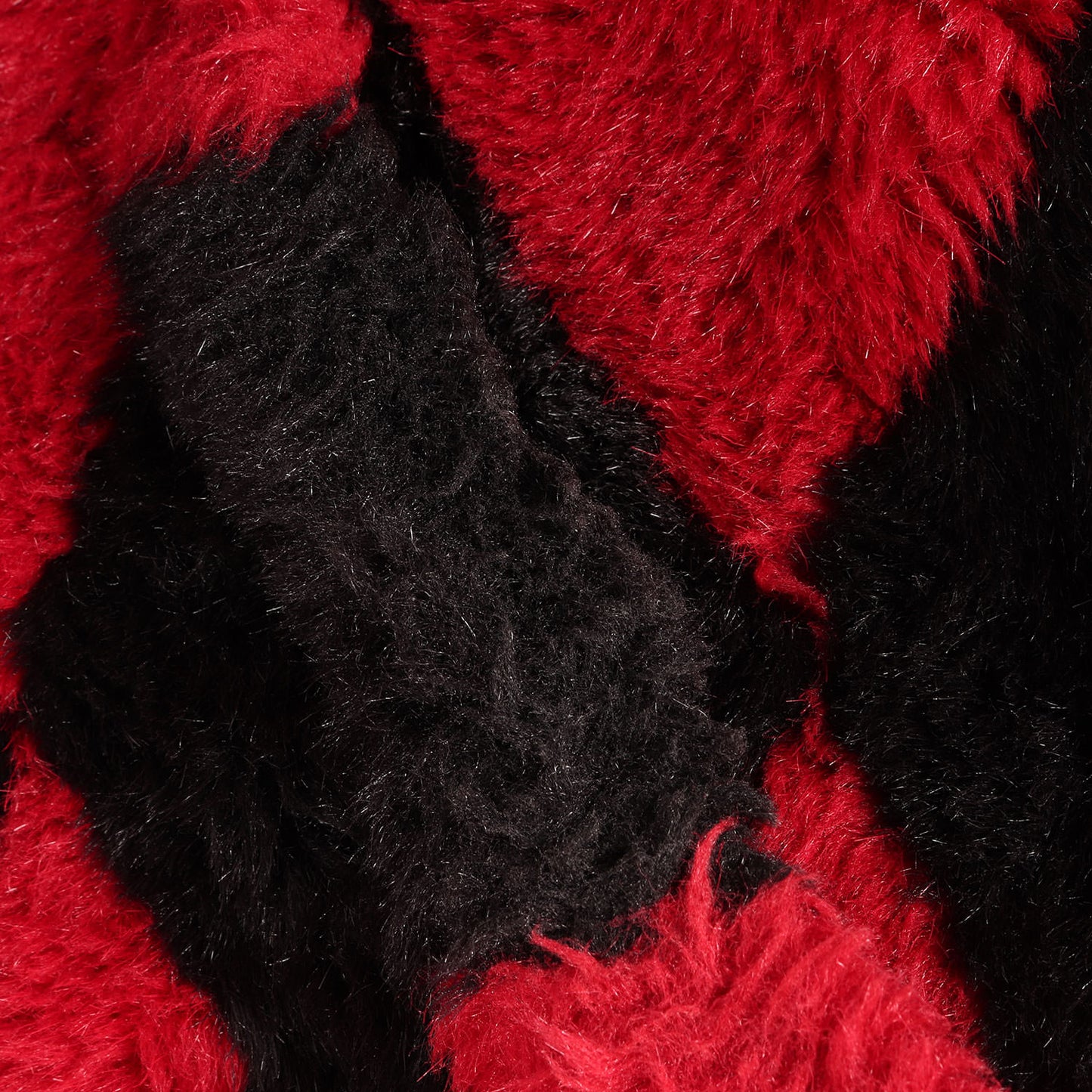 18AW ダイヤモンドパターン フェイクファー フルジップ フーデッド ジャケット (Diamond Faux Fur Jacket)