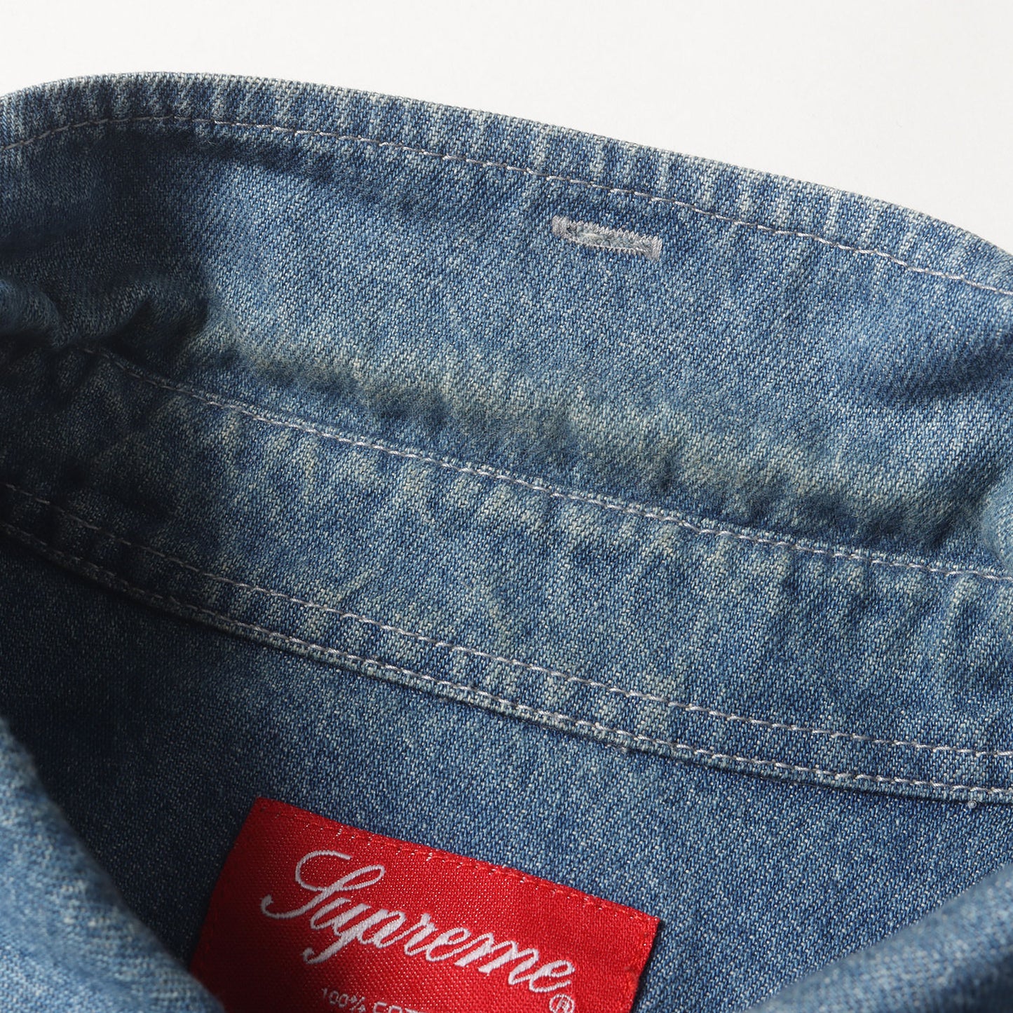 22SS SMALL BOX ロゴパッチ デニム ボタンダウン シャツ (Small Box Shirt)