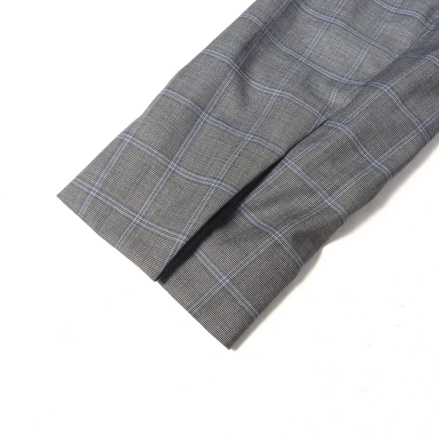 チェック ウール テーラード 比翼ボタン シャツジャケット (Tailored Shirt Jacket)