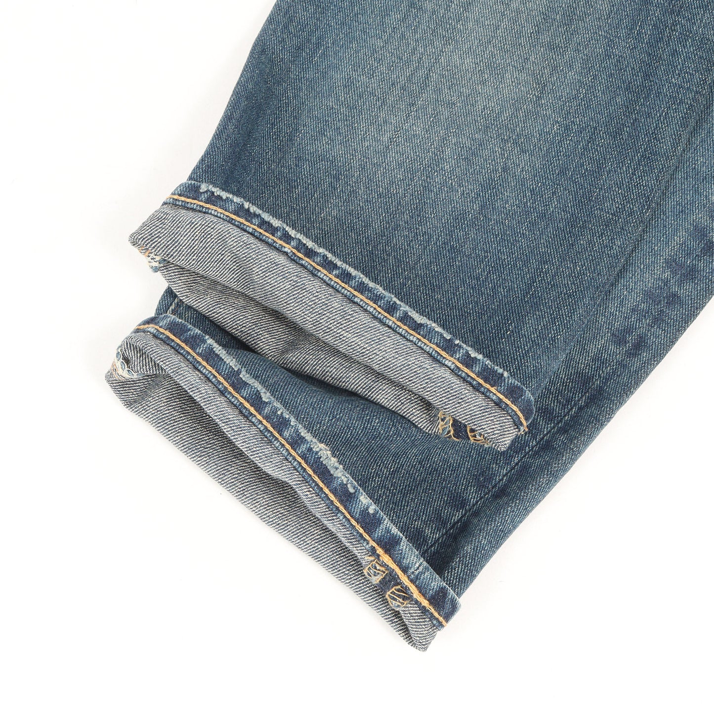 24AW ダメージリペア加工 ハイスリム デニムパンツ (JAPAN WOVEN SELVEDGE DENIM ZIP FLY HIGH SLIM)