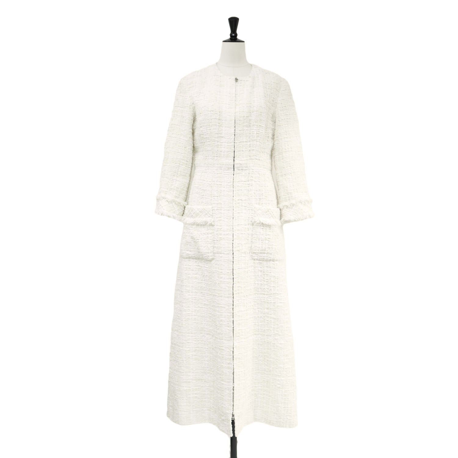 シャネル大人気ツイードジップアップコート Chanel