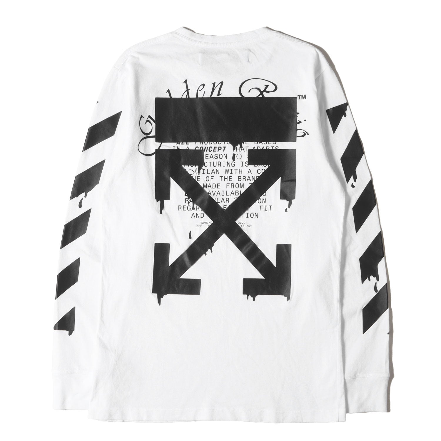 OFF-WHITE (オフホワイト) 20SS ドリップアロー ロングスリーブ T 