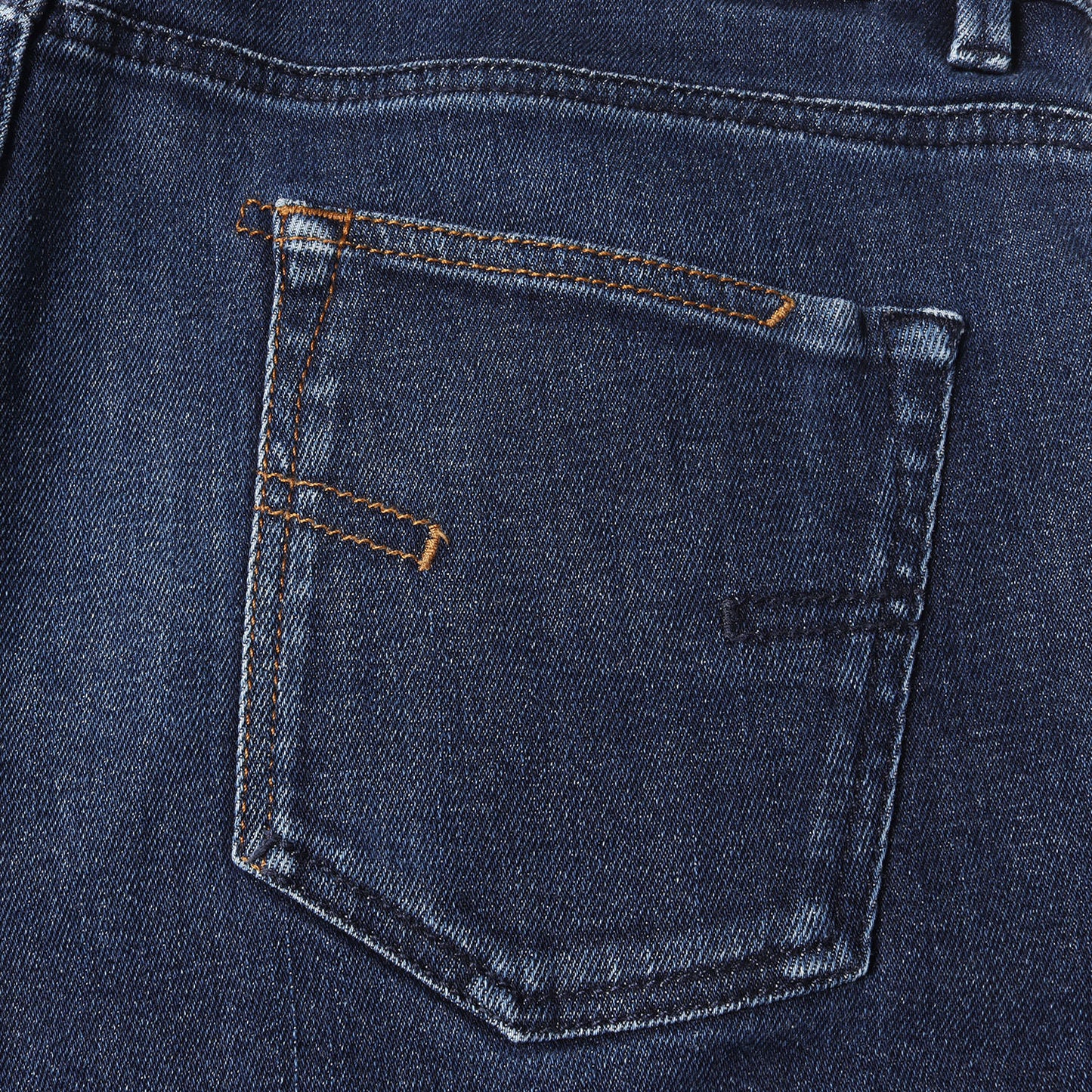 ユーズド加工 ストレッチ ストレート デニムパンツ