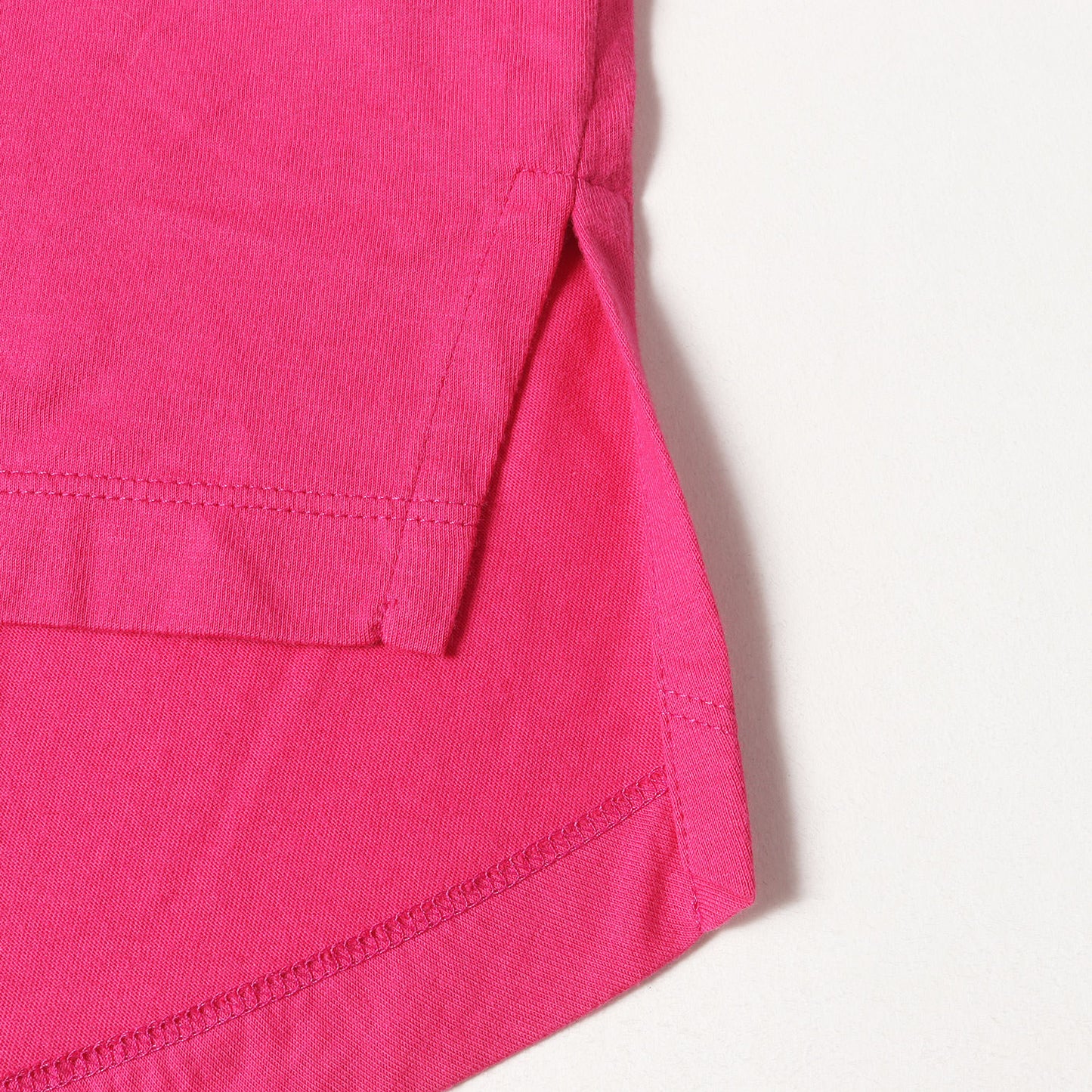 シルクスカーフ 切替し クルーネック Tシャツ