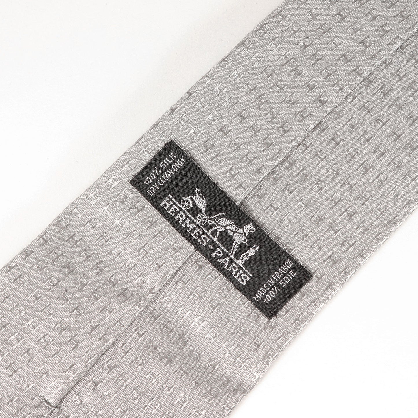 ファソネH ジャガード シルク ネクタイ / フランス製 H織り FACONNEE H