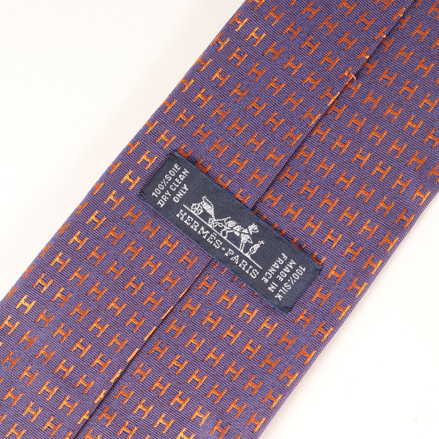 ファソネH ジャガード シルク ネクタイ / フランス製 H織り FACONNEE H